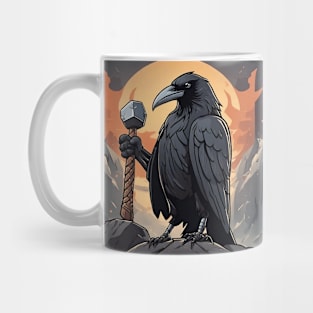 Crow Holding Thor's Hammer Mug